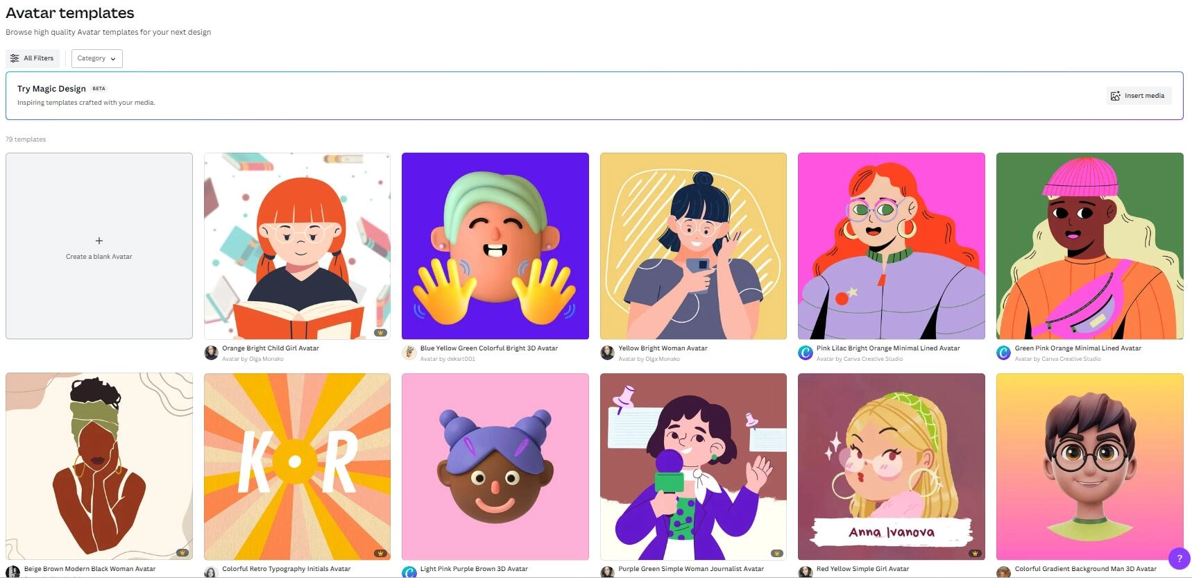 come creare avatar personalizzato